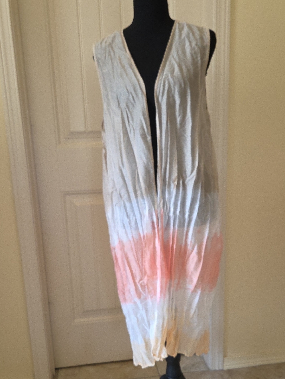 Chico's Sleeveless Open Tunic Duster, Size 3, US 16/18, XL